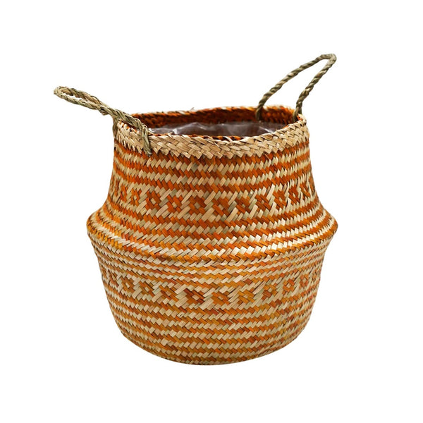 Seagrass Tribal Amber Lined Basket