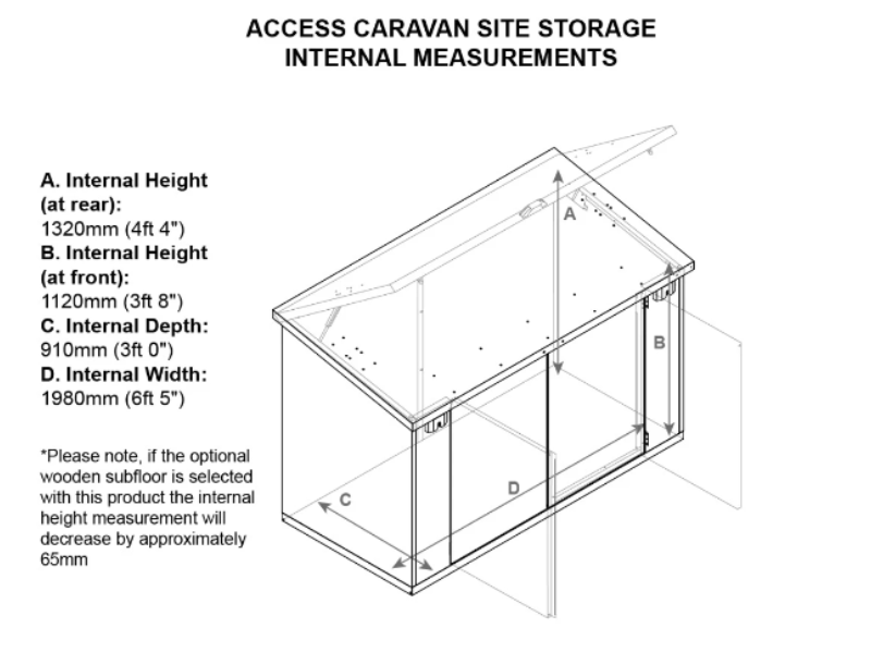 7ft x 4ft Caravan Site Storage