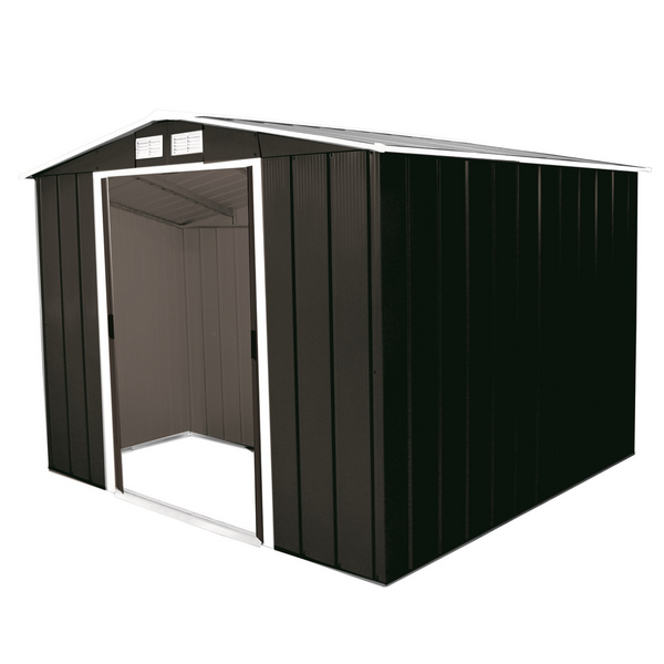 8ft x 8ft Sapphire Apex Metal Shed - Grey