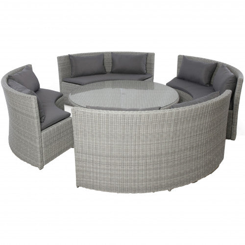 Ascot Round Sofa Dining Set with Rising Table