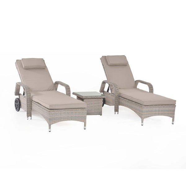 Cotswold Sunlounger Set with Side Table