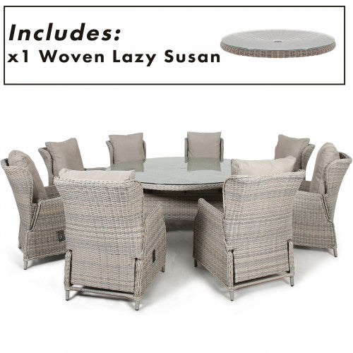 Cotswold Reclining 8 Seat Round Dining Set