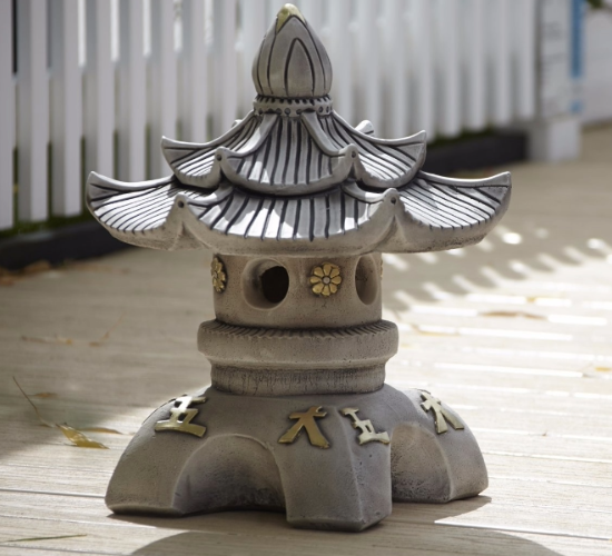 Double Top Pagoda Garden Ornament