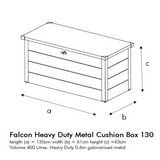 Falcon 400L Heavy Duty Garden Storage Box - Dark Grey