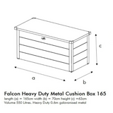 Falcon 550L Heavy Duty Garden Storage Box - Dark Grey