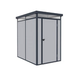 4ft x 6ft Lotus Curo Pent Plastic Shed in Grey