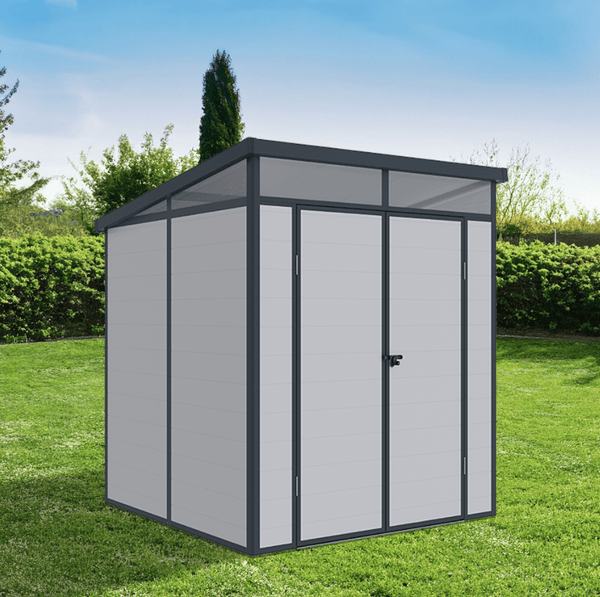 6ft x 6ft Lotus Canto Pent Plastic Shed in Grey