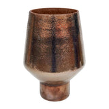 Opulent Tall Curved Metallic Bronze Vase