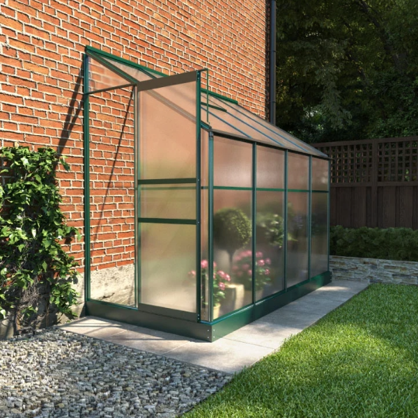 Polycarbonate Lean-To Greenhouse 4ft x 8ft