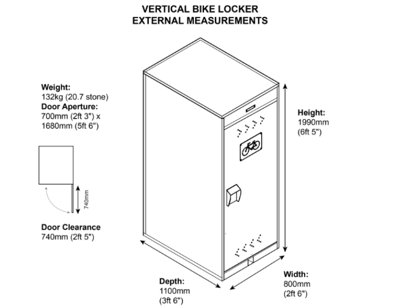 Bike Locker - Vertical