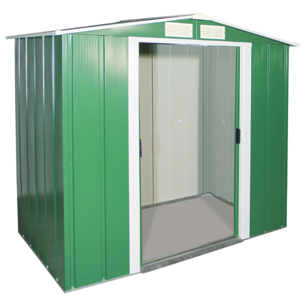 Sapphire 6ft x 4ft Apex Metal Shed - Green