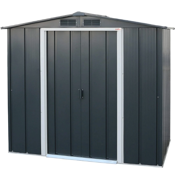 Sapphire 6ft x 4ft Apex Metal Shed - Grey