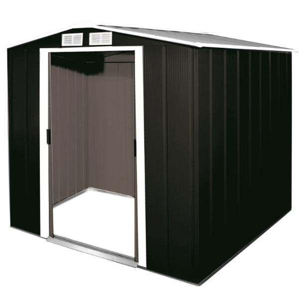 Sapphire 6ft x 6ft Apex Metal Shed - Grey