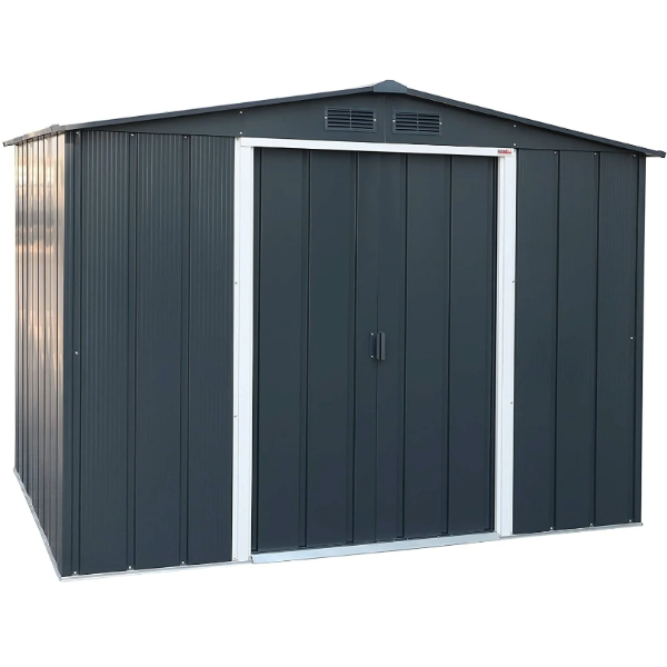 6ft x 6ft Sapphire Apex Metal Shed - Grey