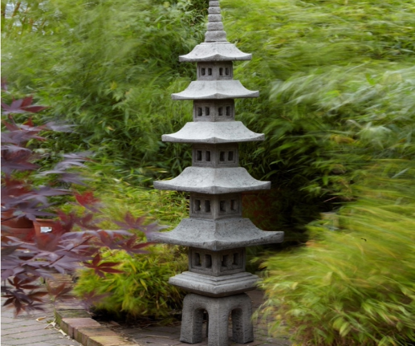 Seven Piece Pagoda Oriental Garden Ornament