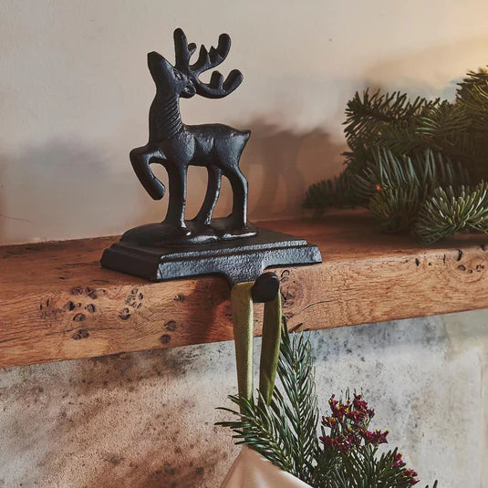 Stocking Holder Deer Black