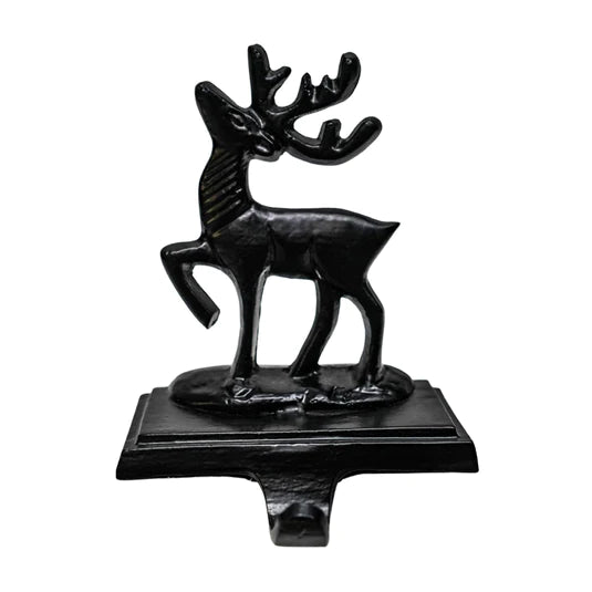 Stocking Holder Deer Black