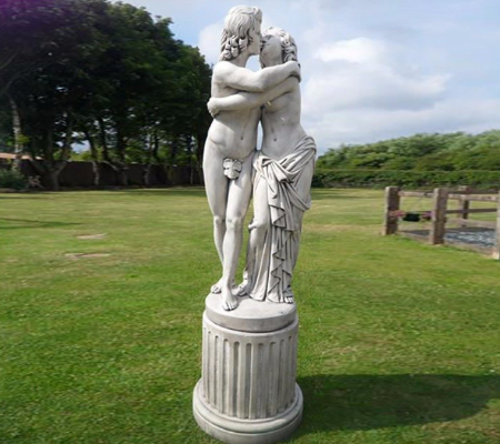 The Lovers Statue On Plinth