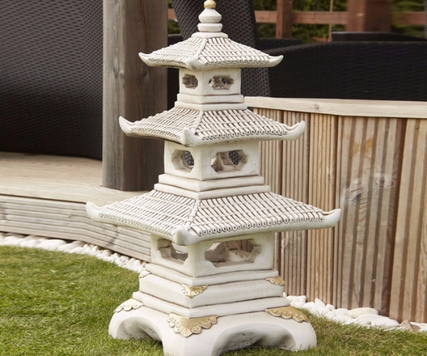 Three Tier Pagoda Oriental Garden Ornament