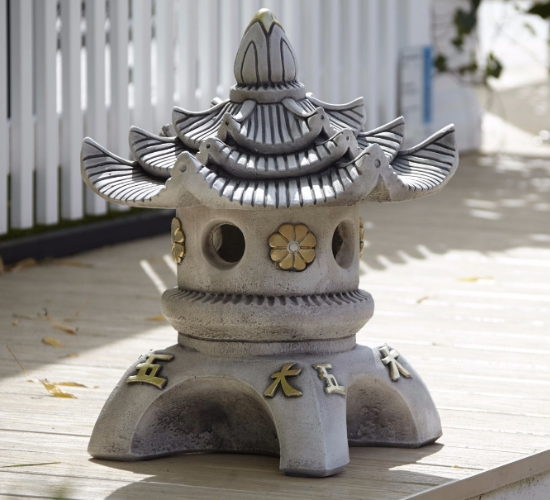 Triple Top Pagoda Garden Ornament