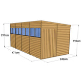 Store More Overlap Pent Shed
