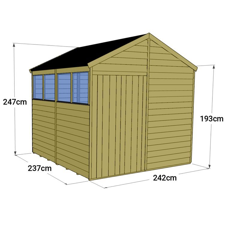 Store More Tongue and Groove Apex Shed