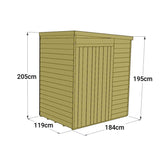 Store More Tongue and Groove Pent Shed