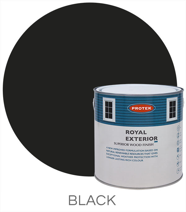 Protek Royal Exterior Wood Finish - Black 5Ltr