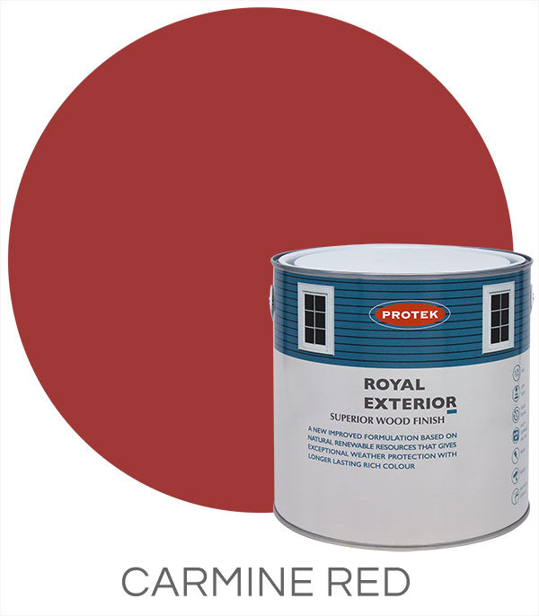 Protek Royal Exterior Wood Finish - Carmine Red 5Ltr