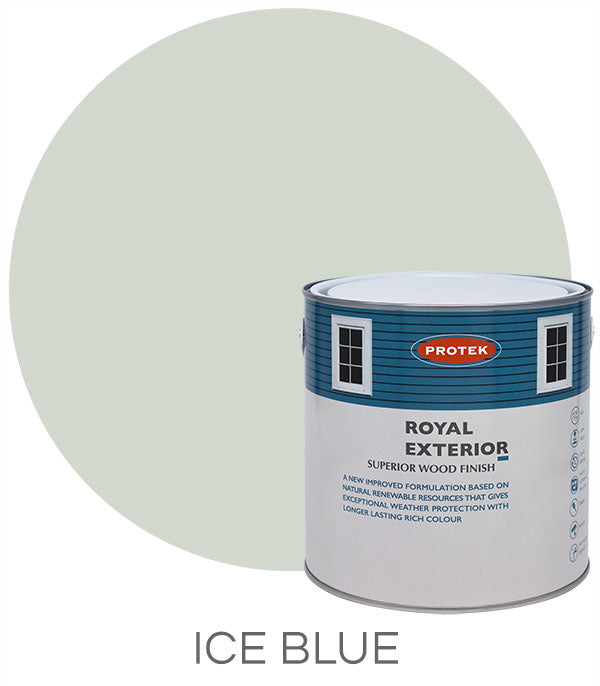 Protek Royal Exterior Wood Finish in Ice Blue